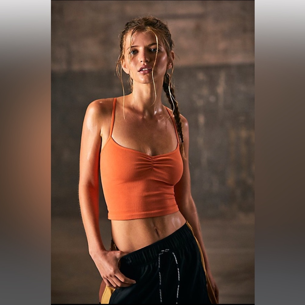 Free People workout Sweetheart Tighten Ups Tank in color guava and size XS/S